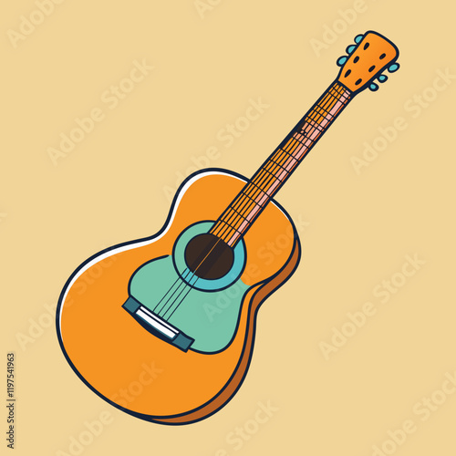 acoustic guitar vector illustration