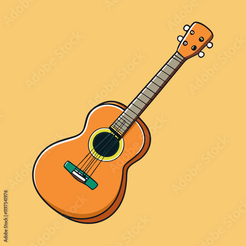 acoustic guitar vector illustration