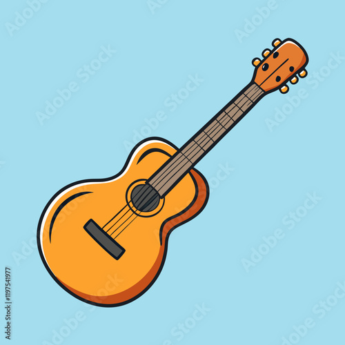 acoustic guitar vector illustration