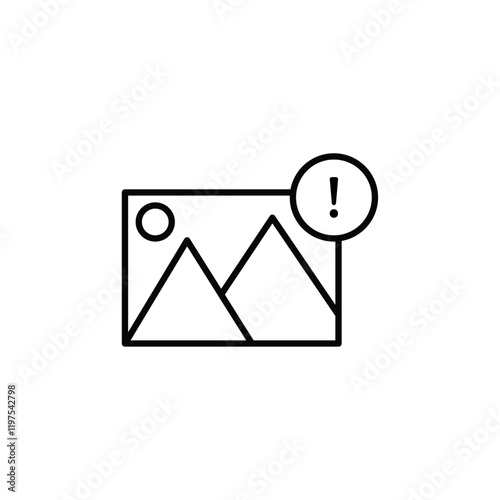 Image Error icon Flat fill set collection