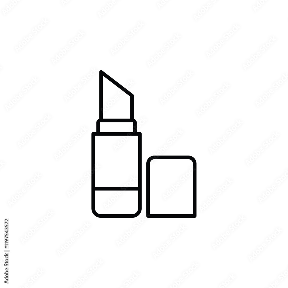 Lipstick icon Flat fill set collection Lipstick icon Flat fill set collection