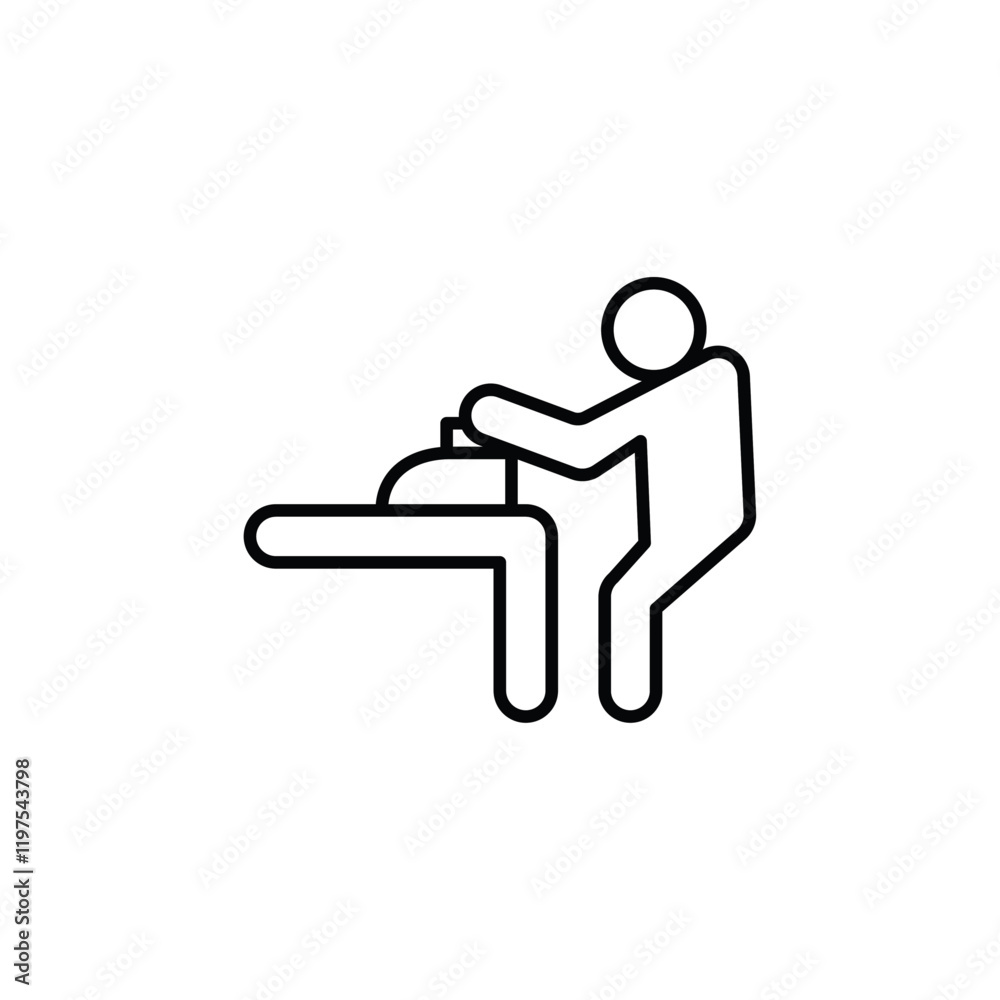 Man iron clothes icon Flat fill set collection Man iron clothes icon Flat fill set collection
