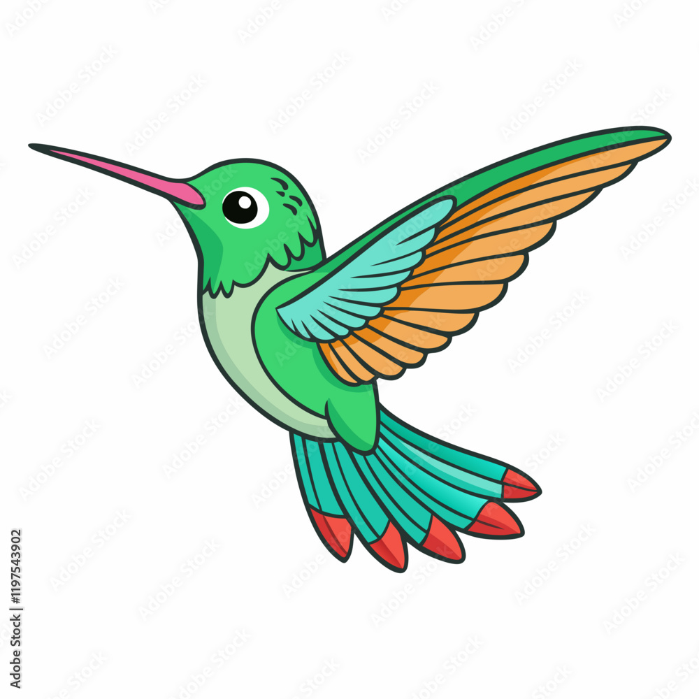 Obraz premium hummingbird isolated on white