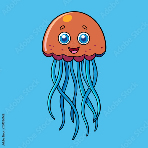  jellyfish cartoon vector
