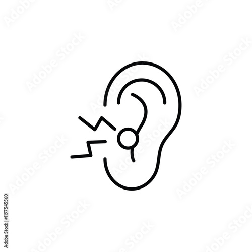 Otitis icon Flat fill set collection