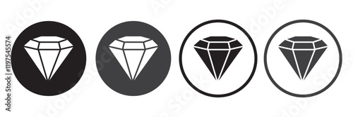 Diamond icon vector. diamond gems vector icon.