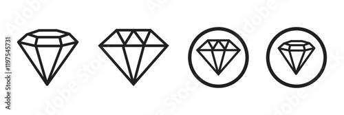 Diamond icon vector. diamond gems vector icon.