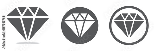 Diamond icon vector. diamond gems vector icon.