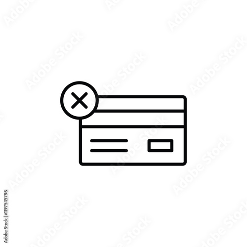 Payment cancel icon Flat fill set collection