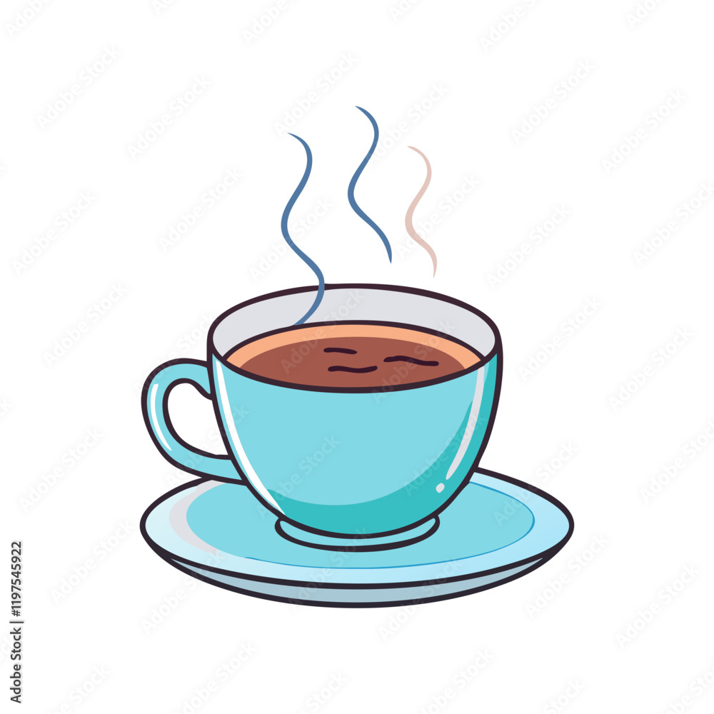 Obraz premium cup of coffee icon, cup of coffee vector illustration-simple illustration of cup of coffee, perfect for cup of coffee logos and themed design 