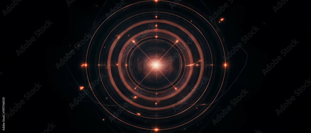 Mystical glowing magic circle symbols creating a protective barrier in darkness Mystical glowing magic circle symbols creating a protective barrier in darkness