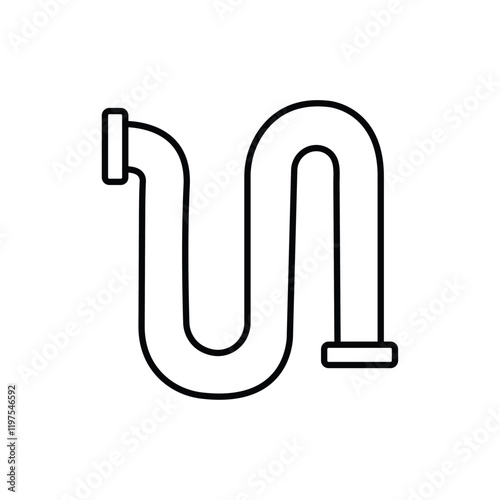 pipe icon Flat fill set collection