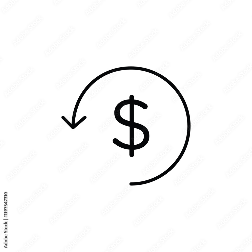 refund money icon Flat fill set collection refund money icon Flat fill set collection