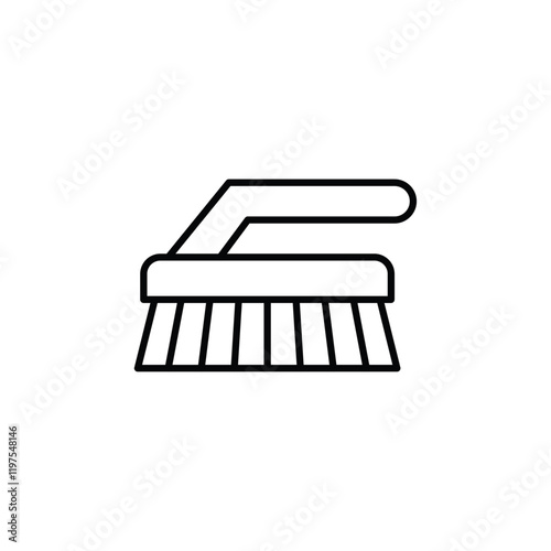 Scrubbing brush icon Flat fill set collection