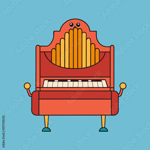 vector illustration of a organ