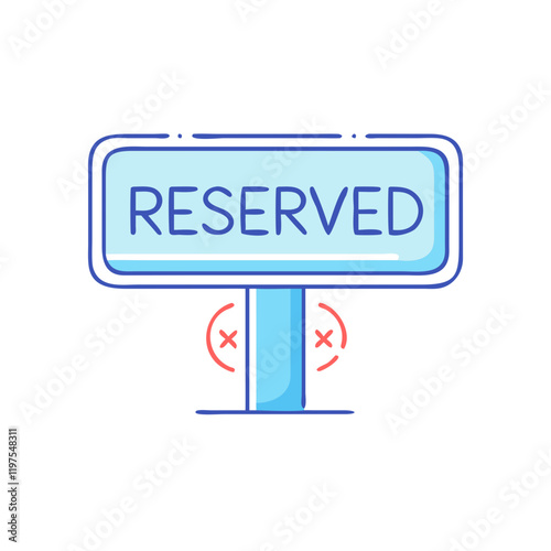 reserved table sign icon, reserved table sign vector illustration-simple illustration of reserved table sign, perfect for reserved table sign logos and themed design 