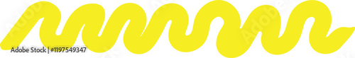 Yellow paint brush stroke creating a wavy pattern, infusing designs and creative projects with a vibrant and artistic flair, enhancing visual appeal and energy