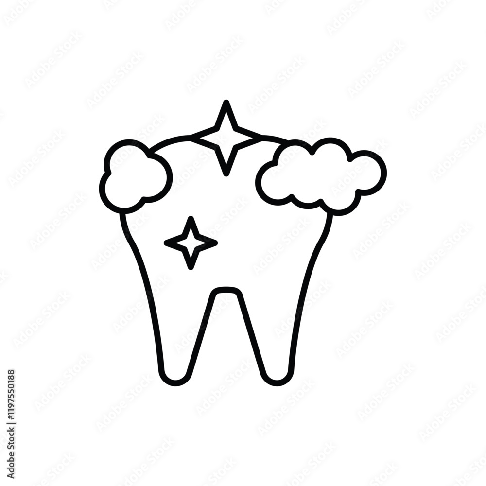 tooth cleaning icon Flat fill set collection tooth cleaning icon Flat fill set collection