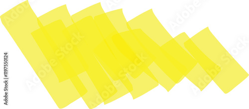 Vibrant yellow highlighter brush strokes create a dynamic diagonal pattern against a clean white background, infusing the scene with energy and visual excitement