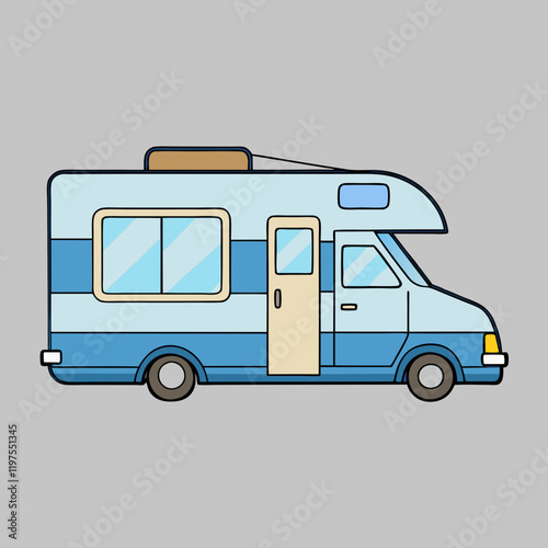 rv recreational  vehicle vector illustration