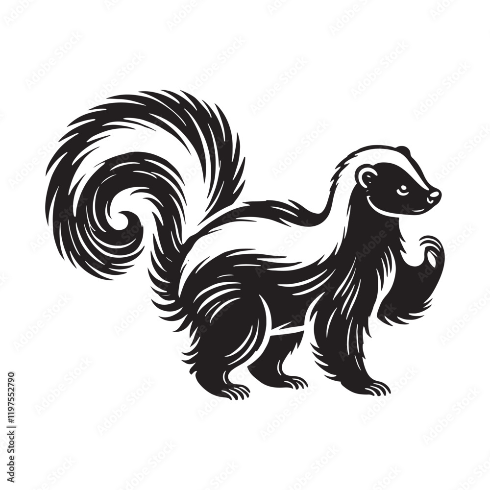 Unique skunk silhouette for versatile design uses - Skunk illustration - minimallest skunk vector
Unique skunk silhouette for versatile design uses - Skunk illustration - minimallest skunk vector