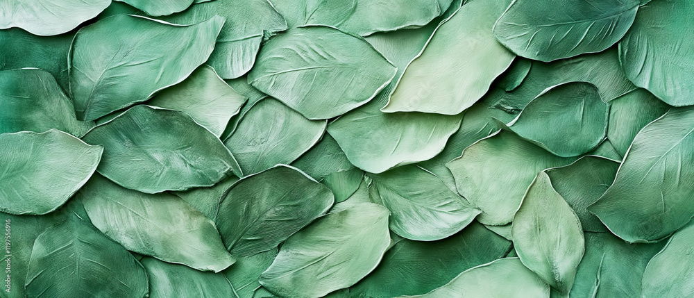 Obraz premium Vibrant light green leaf texture creating a fresh and organic background for notes