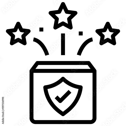 rewards outline style icon