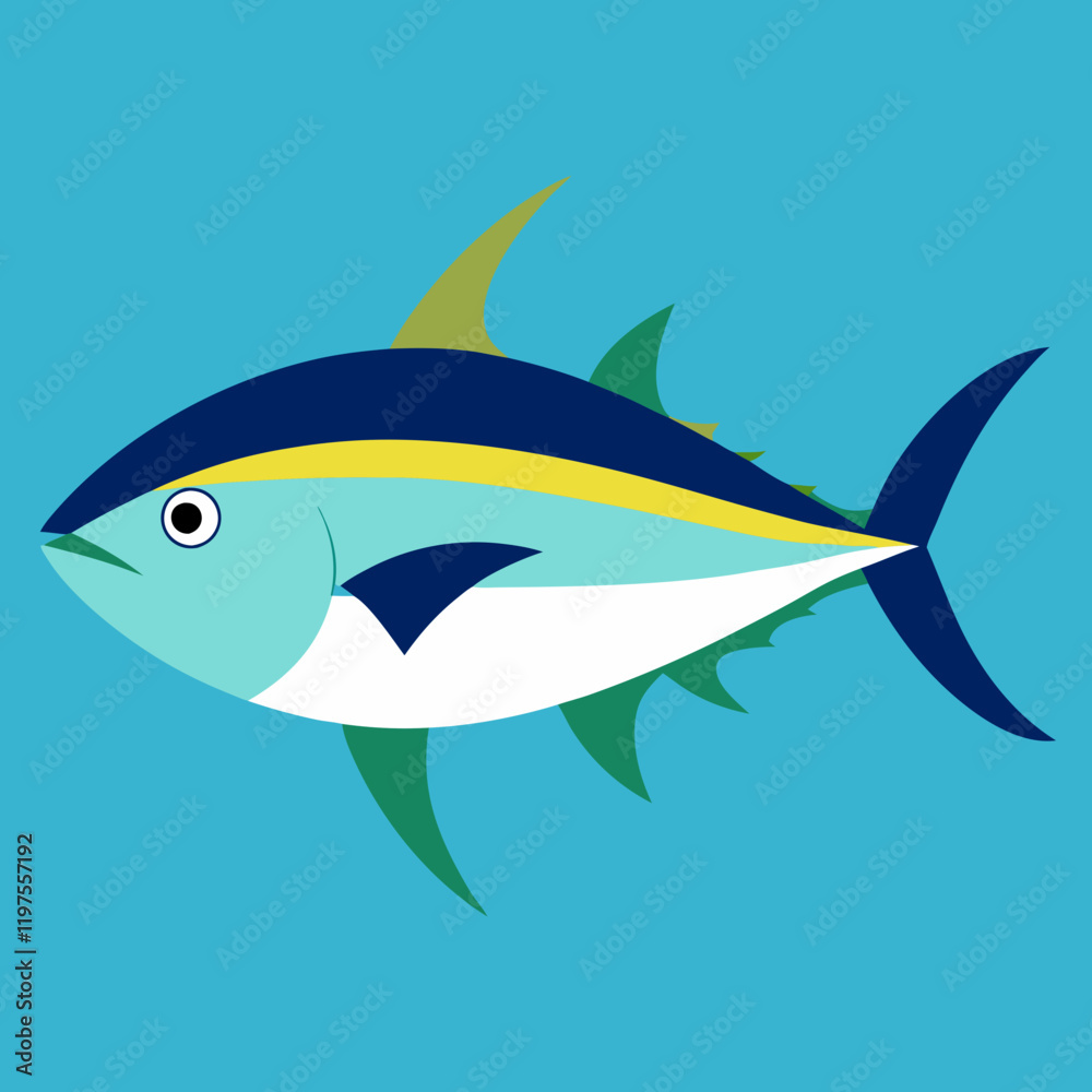vector illustration of tuna fish vector illustration of tuna fish