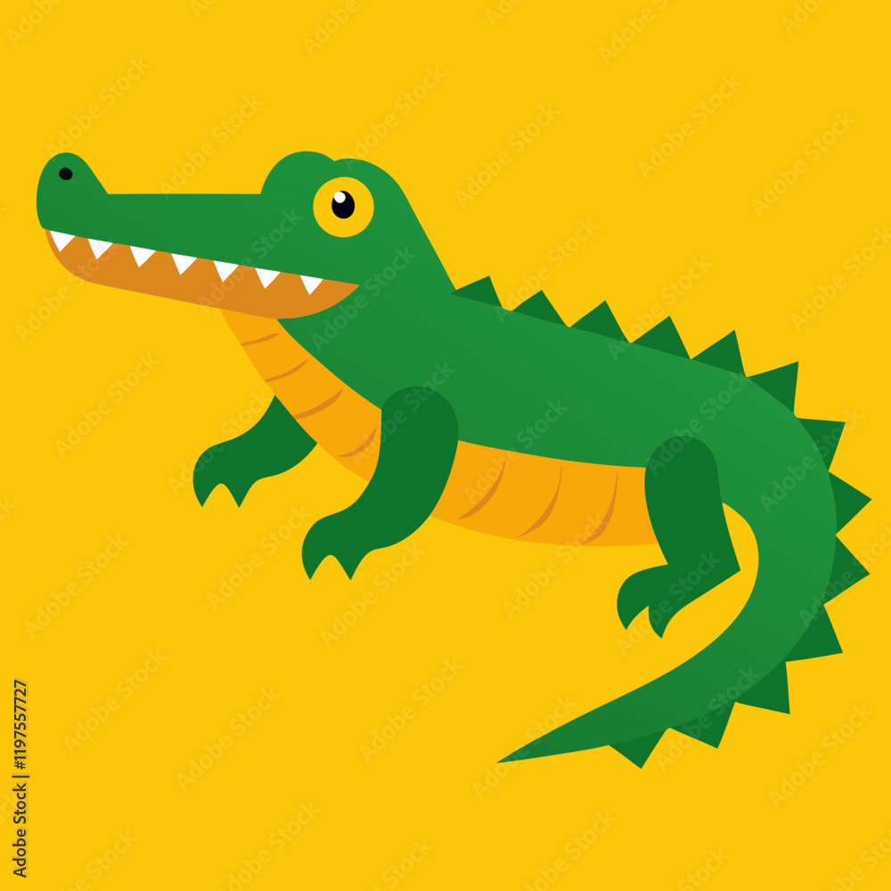 Naklejka premium alligator vector illustration