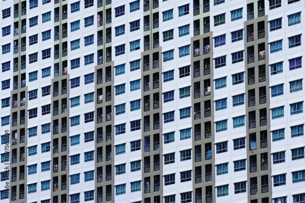 Windows of big building is condominium or apartment in the big city, full frame background. Windows of big building is condominium or apartment in the big city, full frame background.