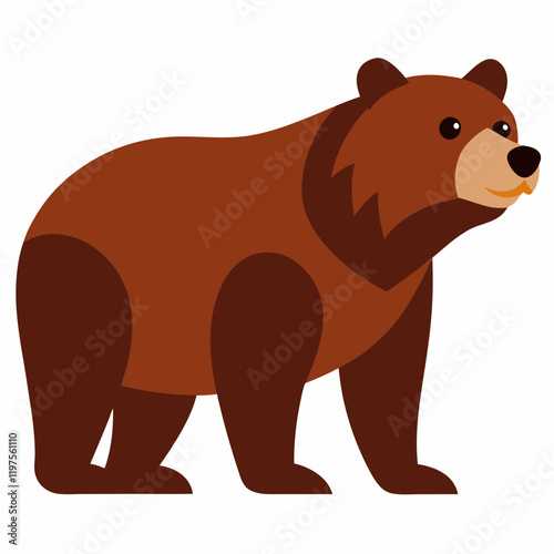 grizzly bear vector illustration