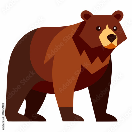 vector illustration of grizzly bear