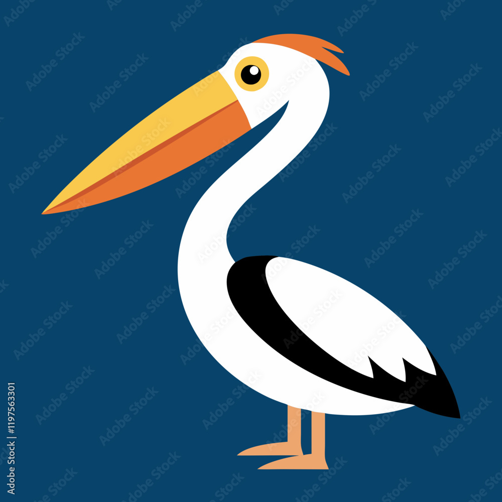 Fototapeta premium vector illustration of a pelican