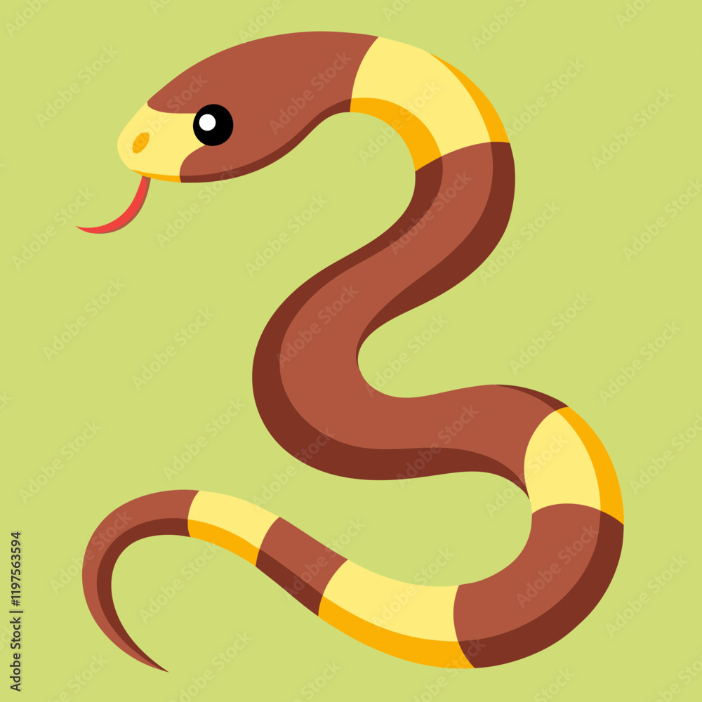 Naklejka premium illustration of a unique python snake