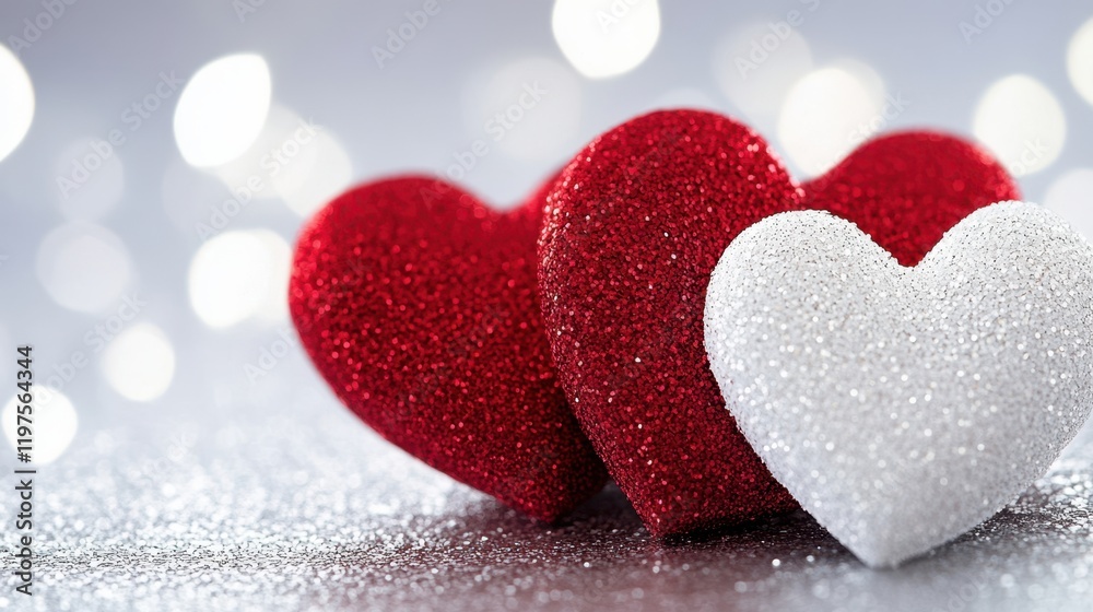 Obraz premium Two vibrant hearts rest on a table, symbolizing love and connection, ready to celebrate the warmth of Valentine's Day together.