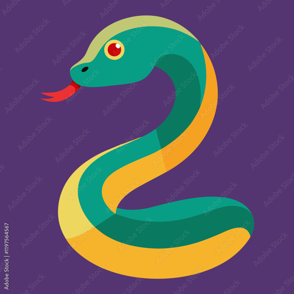 Fototapeta premium vector illustration of a snake