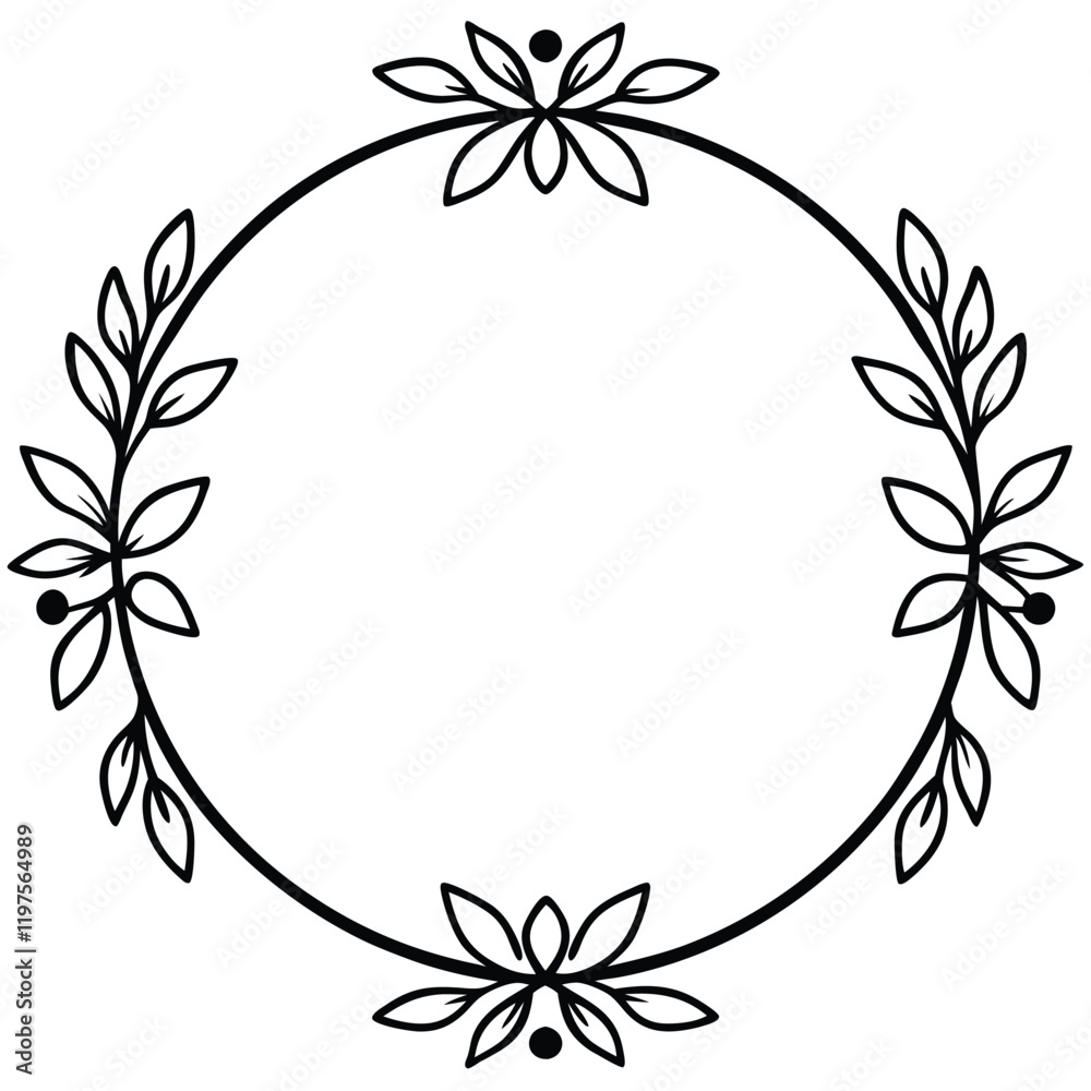 Fototapeta premium abstract floral frame