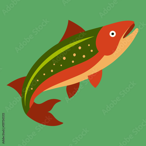 trout fish vector art