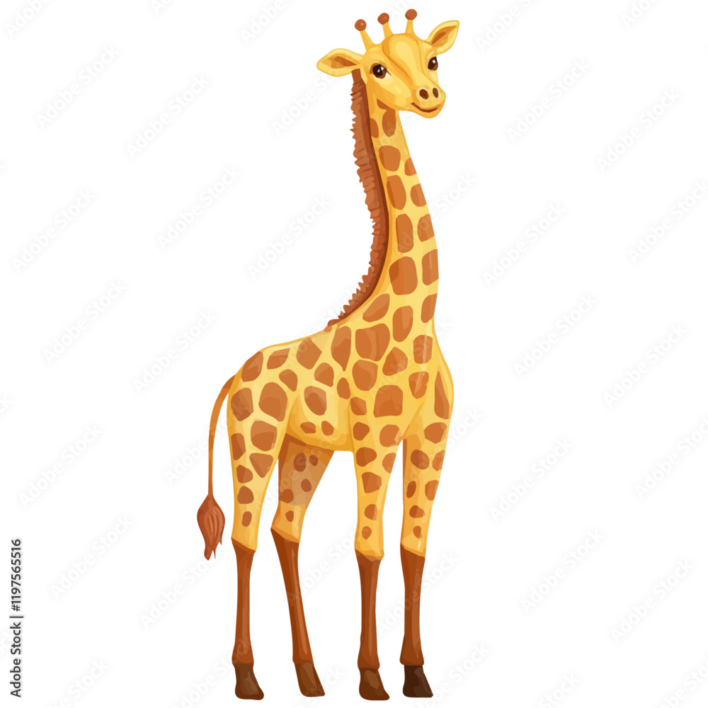 A watercolor drawing of a giraffe, isolated on a white background. Giraffe vector.
A watercolor drawing of a giraffe, isolated on a white background. Giraffe vector.