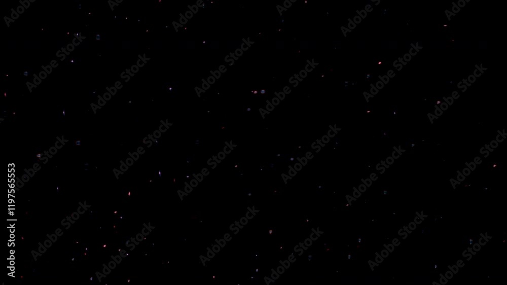 Dust particles over black background, overlay
