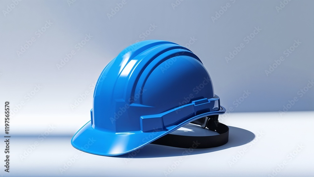 Fototapeta premium blue worker helmet
