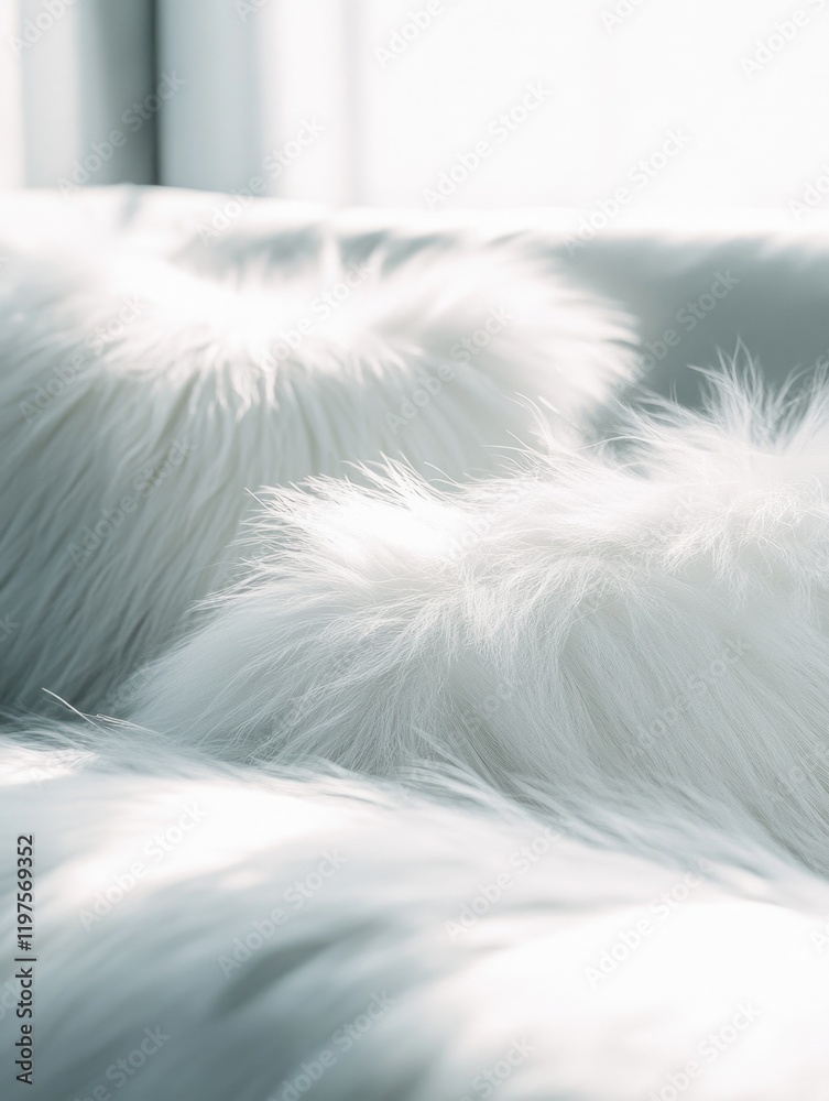 Obraz premium White dog on couch