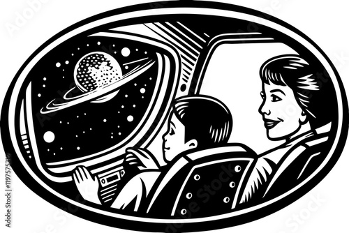 Obraz na płótnie We soar through orbits,
Along paths less traveled,
Through a expanse stitched with meteorites.
Risk and courage are justified,
As cosmic melodies
Drift into our business-like conversations. w salonie