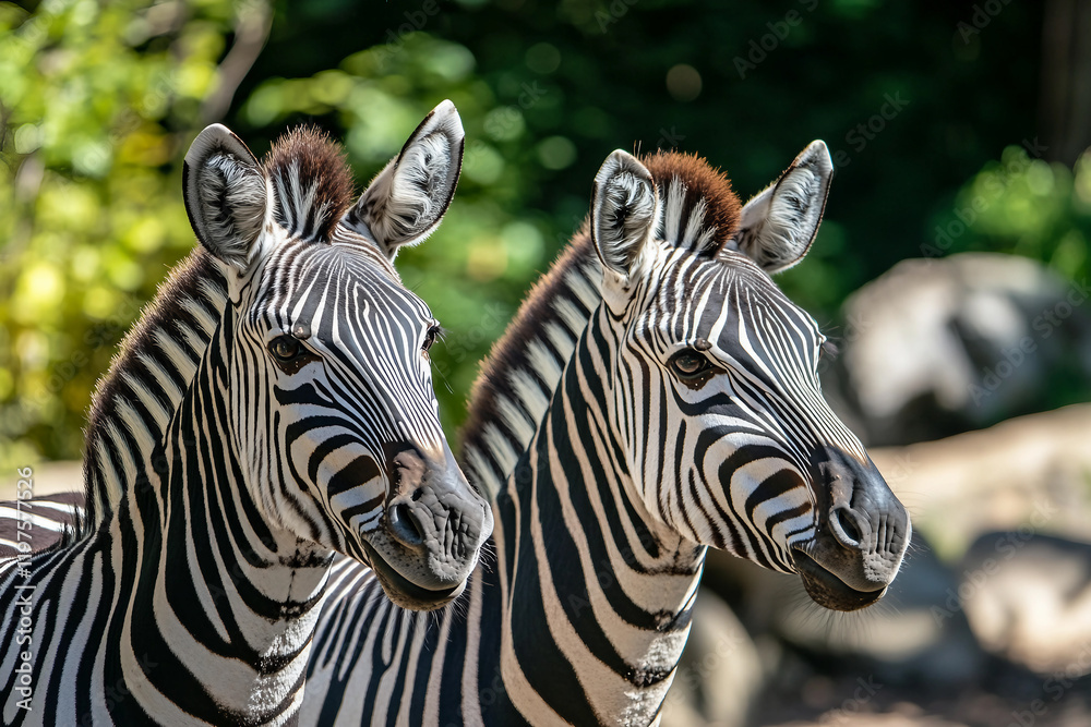 Naklejka premium Image of a beautiful animals in zoo generative AI