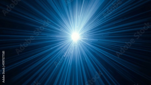 Obraz na płótnie Abstract Blue Light Rays Burst Background w salonie