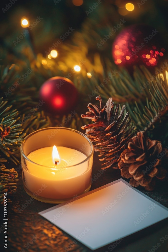 Candle next to paper Candle next to paper