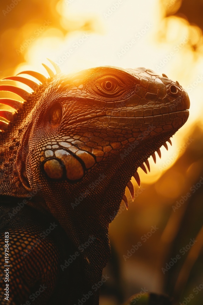 Fototapeta premium Lizard's Head Close Up
