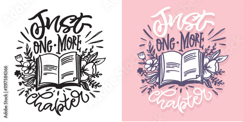 Cute hand drawn doodle lettering quote about books and reading. Lettering for t-shirt design, mug print, bag print, clothes fashion. 100% hand drawn vector image.
