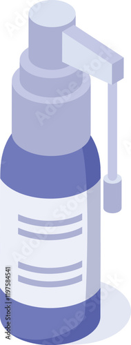 Isometric nasal spray bottle for relieving nasal congestion, providing quick relief from allergies or colds, promoting easier breathing and improved comfort