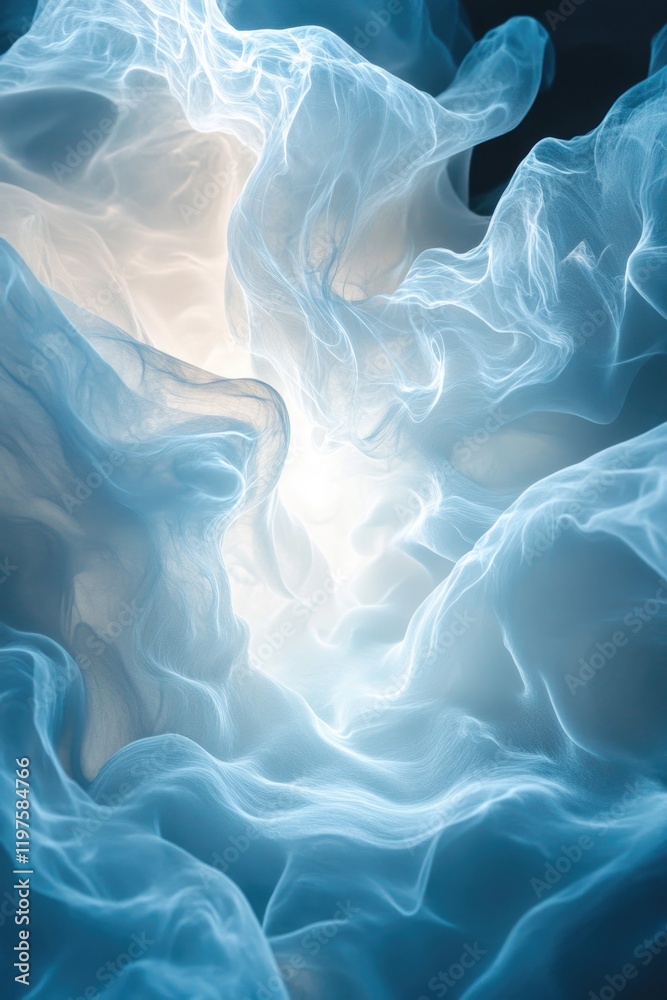 Obraz premium Blue and White Cloth Close Up